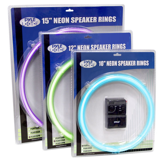 Pyle - PLNR10BL , Disc , Pyle Lite Series 10'' Blue Neon Speaker Rings Kit
