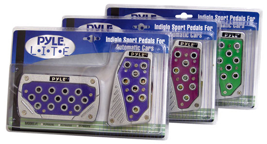 Pyle - PLPDA2PR , Disc , Pyle Lite Series Purple Indiglo Automatic Pedals