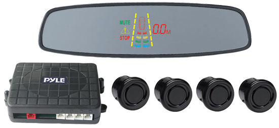 Pyle - PLPSE9WL , On the Road , Alarm - Security Systems , 4 Sensor Rearview Mirror Parking System