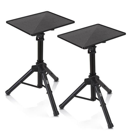 Pyle - PLPTS2X2 , Musical Instruments , Mounts - Stands - Holders , Sound and Recording , Mounts - Stands - Holders , Universal Device Stand - Height Adjustable Tripod Mount For Laptop, Notebook, Mixer, DJ Equipment, (Pair)