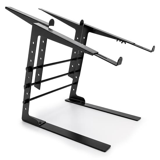 Pyle - PLPTS38.6 , Musical Instruments , Mounts - Stands - Holders , Sound and Recording , Mounts - Stands - Holders , Universal Dual Device Laptop Stand - Sound Equipment DJ Mixing Workstation