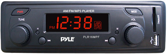 Pyle - PLR16MPF , On the Road , Headunits - Stereo Receivers , In-Dash AM/FM-MPX Receiver MP3 Playback with USB/SD Card
