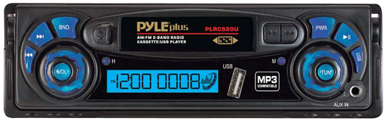 Pyle - PLRCS20U , On the Road , Headunits - Stereo Receivers , AM/FM Radio Digital Display Auto Reverse Car Cassette Player MP3 Compatible Built-In USB/AUX-In