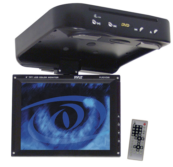 Pyle - PLRDVD86 , On the Road , Headunits - Stereo Receivers , 8'' Roof Mount TFT Monitor Multimedia Disc Player