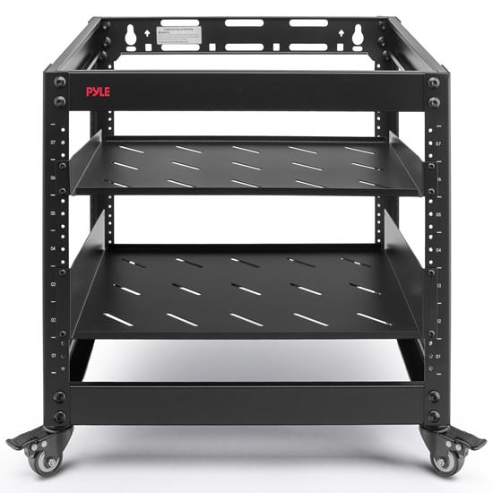 Pyle - PLRS10UW.6 , Health and Fitness , protection Equipment , 10U Network Cabinet - Enclosed Wall Mount Rack Includes Mounted Fan, Lockable Door & Hardware (Black)