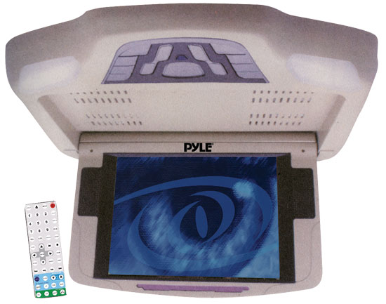 Pyle - PLRTD1520 , On the Road , Overhead Monitors - Roof Mount , 15'' High Resolution TFT-LCD Flip Down Monitor w/Multimedia Disc Player & TV Tuner