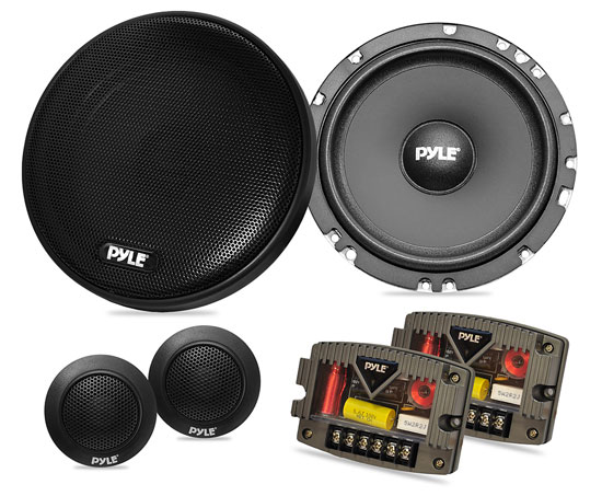 Pyle - PLSL650K , On the Road , Vehicle Speakers , Plus Series 6.5'' 300 Watt Slim Mount Two-Way Component Speaker System