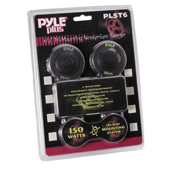 Pyle - plst6 , On the Road , Tweeters , 1/2'' 150 Watt Mylar Dome Tri-Mount Tweeter