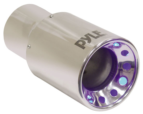 Pyle - PLSVMTBL , Disc , Pyle Lite Series Blue SUV LED Chrome Exhaust Tip