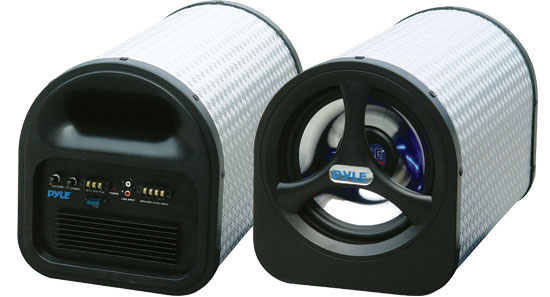 Pyle - PLTA10N , On the Road , Subwoofer Enclosures , 10'' 500 Watt Amplified Subwoofer Tube