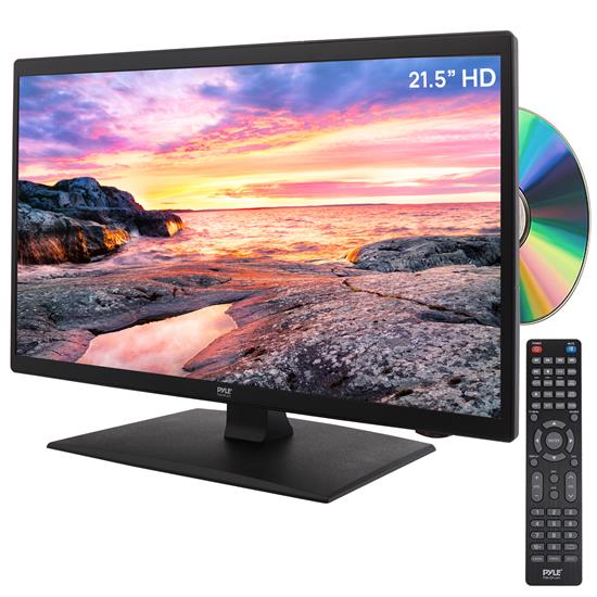 Pyle - PLTLD22.5 , Home and Office , TVs - Monitors , 21.5’’ ELED RV Digital TV - FHD Flat Screen TV with Multimedia Disc Combo with Digital Antenna and 12V/24V Car Adapter