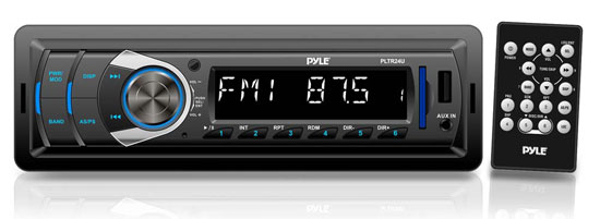 Pyle - PLTR24U , On the Road , Headunits - Stereo Receivers , In-Dash Digital Receiver Headunit with USB/SD Card Readers, MP3/AUX-Input, AM/FM Radio, DC 12-24V Dual Voltage System Compatible with Car, Bus, Truck, RV, etc.