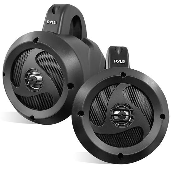 Pyle - PLUTV40BK.5 , On the Road , Vehicle Speakers , 4” Waterproof Rated Off-Road Speakers - 900W Compact Power Sport Vehicle Speaker System for ATV, UTV, 4x4, Jeep (Pair)