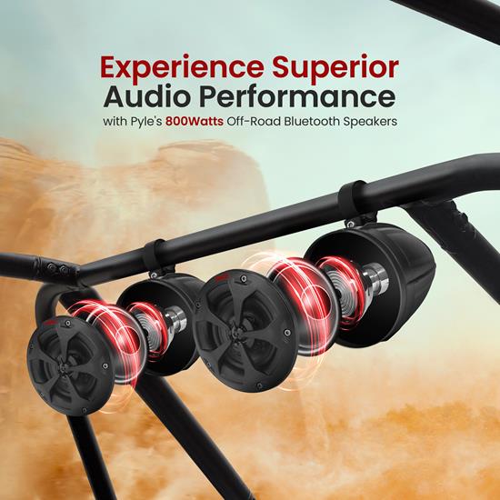 Pyle - PLUTV43BTA - Marine and Waterproof - Motorcycle and Off-Road