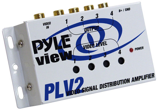 Pyle - plv2 , On the Road , Vehicle Amplifiers , 1 Into 4 Mobile Video Signal Distribution Amplifier