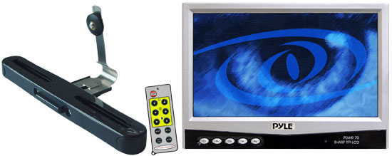 Pyle - PLVHR70 , On the Road , Headrest Video , 7'' Wide Screen TFT LCD Monitor w/Universal Headrest Monuting Bracket