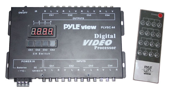 Pyle - PLVSC44 , Home and Office , Cables - Wires - Adapters , Sound and Recording , Cables - Wires - Adapters , 4 Source Audio & Video To 4 Monitor Digital Selector