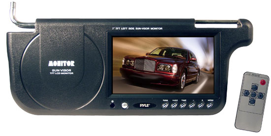 Pyle - PLVSL7B , On the Road , Video Monitors , Pyle-View Series 7'' TFT Left Side Sunvisor Monitor (Black)