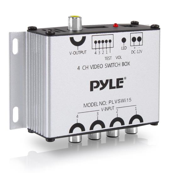 Pyle - PLVSWI15 , On the Road , Video Monitors , 4-Channel Camera & Video Switcher - Switch Box Controller