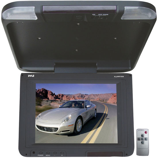 Pyle - plvwr1050 , On the Road , Overhead Monitors - Roof Mount , 10.4'' Flip-Down Roof Mount TFT LCD Monitor & IR Transmitter