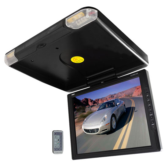 Pyle - PLVWR1440 , On the Road , Overhead Monitors - Roof Mount , 14'' High Resolution TFT Roof Mount Monitor & IR Transmitter