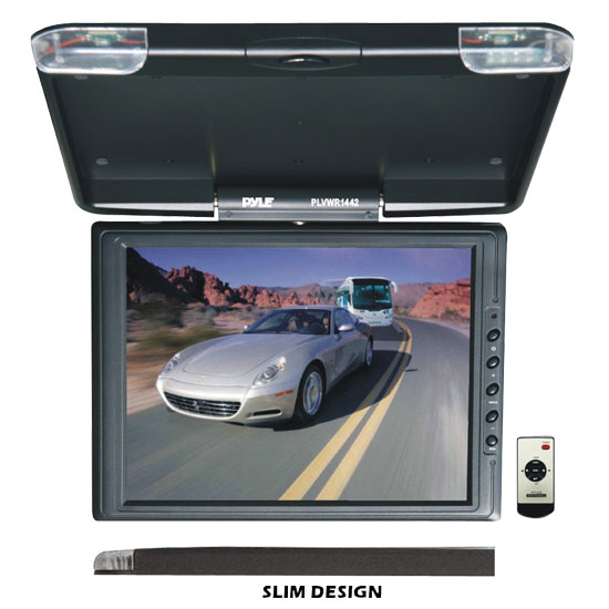 Pyle - plvwr1442 , On the Road , Overhead Monitors - Roof Mount , 14.7'' High Resolution TFT Roof Mount Monitor & IR Transmitter