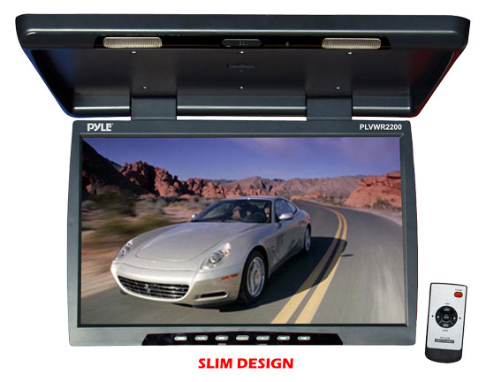 Pyle - PLVWR2200 , On the Road , Overhead Monitors - Roof Mount , 22'' Flip Down Roof Mount TFT LCD Monitor & IR Transmitter