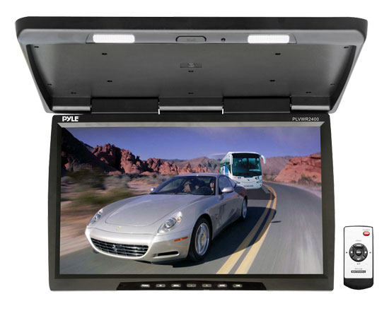 Pyle - plvwr2400 , On the Road , Overhead Monitors - Roof Mount , 25'' Wide Screen TFT-LCD Roof Mount Video Monitor w/IR Transmitter