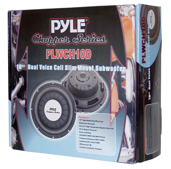 Pyle PLWCH10D Marine and Waterproof Vehicle Subwoofers On the
