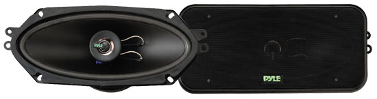 Pyle - PLX4102 , On the Road , Vehicle Speakers , 4'' x 10'' 300 Watt Two-Way Speakers