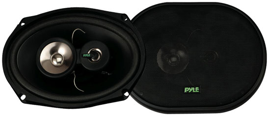 Pyle - PLX693 , On the Road , Vehicle Speakers , 6'' x 9'' 300 Watt Three-Way Speakers