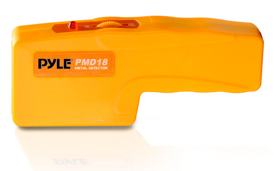 Pyle - PMD43 , Tools and Meters , Metal Detectors - Stud Detectors , Handheld Metal/Voltage Detector W/ LED And Sound Alert, Sensitivity Adjustment
