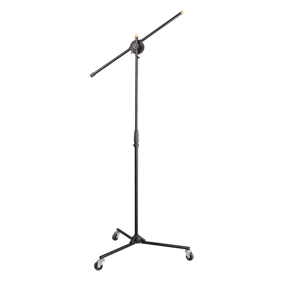 Pyle - PMKS22 , Musical Instruments , Mounts - Stands - Holders , Sound and Recording , Mounts - Stands - Holders , Universal Rolling Wheels Tripod Microphone Stand - Adjustable Height & Extendable