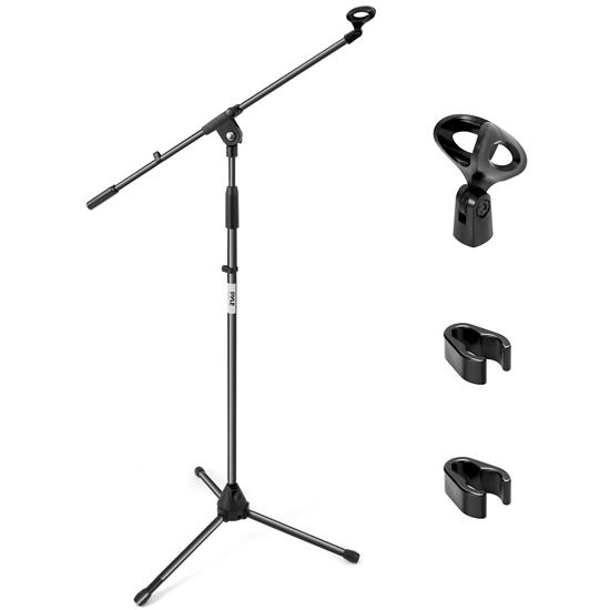 Pyle - PMKS3 , Musical Instruments , Mounts - Stands - Holders , Sound and Recording , Mounts - Stands - Holders , Tripod Microphone Stand, Height Adjustable Mount, Extending Boom Mic Arm