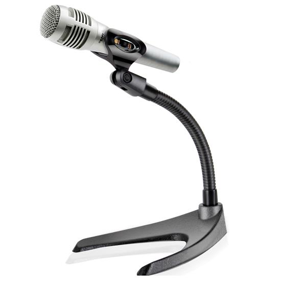 Pyle - PMKS8 , Musical Instruments , Mounts - Stands - Holders , Sound and Recording , Mounts - Stands - Holders , Desktop Microphone Stand - Compact Table Mic Holder Mount with Flexible Gooseneck