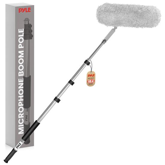 Pyle - PMKSB06 , Musical Instruments , Mounts - Stands - Holders , Sound and Recording , Mounts - Stands - Holders , Microphone Boom Pole - Telescope Mic Boom Fish Pole for Shotgun Mics with Adjustable Length (5.7’ ft.)