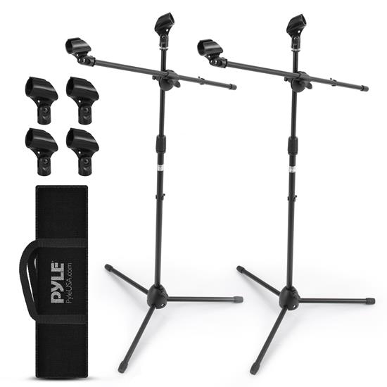 Pyle - PMKSKT35 , Musical Instruments , Mounts - Stands - Holders , Sound and Recording , Mounts - Stands - Holders , Universal Tripod Microphone Stands - Adjustable & Extendable set of 2
