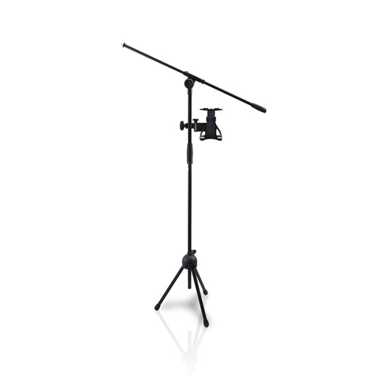 Pyle - PMKSPAD5 , Musical Instruments , Mounts - Stands - Holders , Sound and Recording , Mounts - Stands - Holders , 2-in-1 Microphone and Tablet Stand with Adjustable Height for all Tablets 4.7” to 8.7” Tall