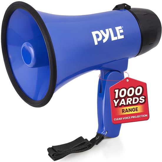 Pyle - PMP21BL , Sound and Recording , Megaphones - Bullhorns , Compact & Portable Megaphone Speaker with Siren Alarm Mode, Battery Operated
