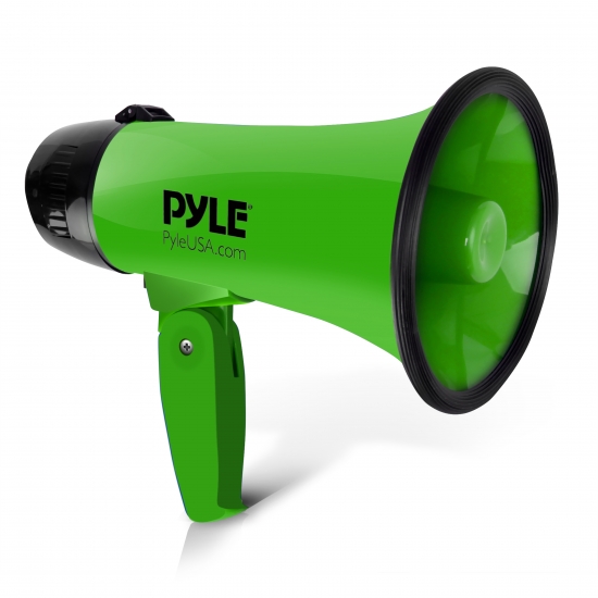 Pyle - UPMP22GR , Home and Office , Megaphones - Bullhorns , Sound and Recording , Megaphones - Bullhorns , Compact & Portable Megaphone Speaker with Siren Alarm Mode, Battery Operated