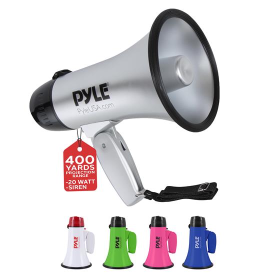 Pyle - PMP23SL , Sound and Recording , Megaphones - Bullhorns , Compact & Portable Megaphone Speaker with Siren Alarm Mode, Battery Operated