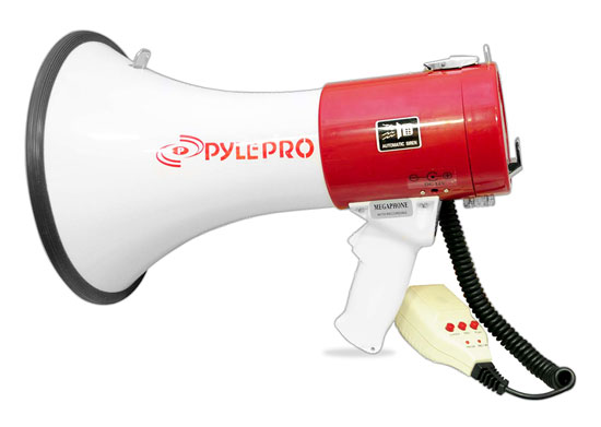 Pyle - PMP55R , Sound and Recording , Megaphones - Bullhorns , Professional Piezo Dynamic Megaphone With Recording Function & Rechageable Batteries