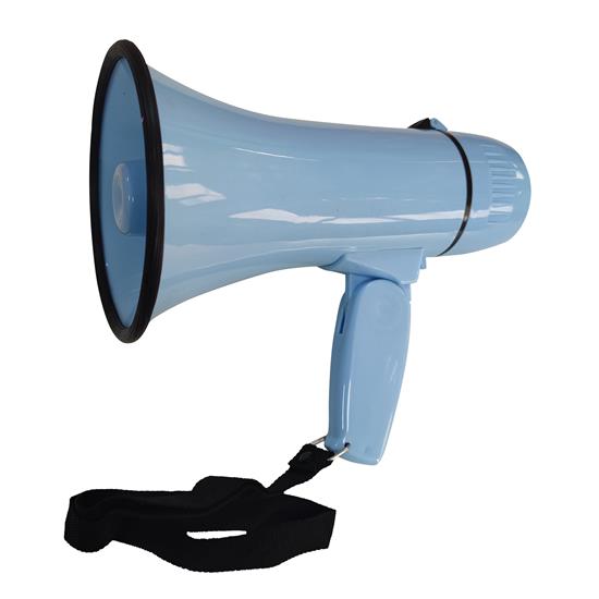 Pyle - PMPRA213BL , Sound and Recording , Megaphones - Bullhorns , Lightweight and Portable Bullhorn Megaphone, Aux (3.5mm) Input for MP3/Music, Automatic Siren, 20-Watt, MIC/TALK (Blue)