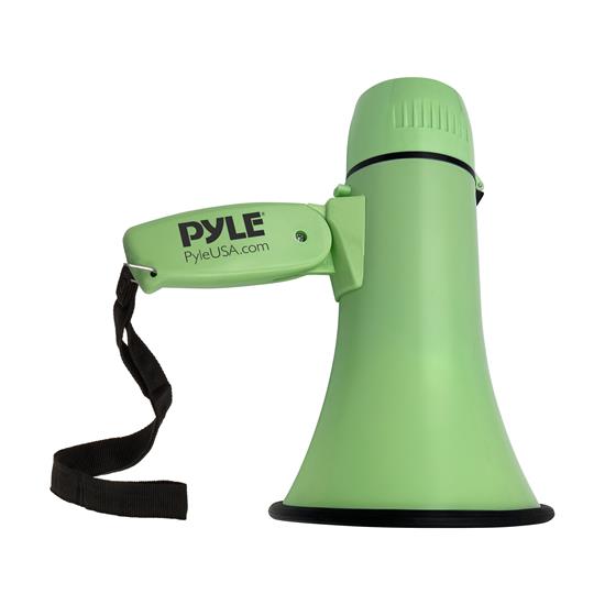 Pyle - PMPRA213GR , Sound and Recording , Megaphones - Bullhorns , Lightweight and Portable Bullhorn Megaphone, Aux (3.5mm) Input for MP3/Music, Automatic Siren, 20-Watt, MIC/TALK (Green)