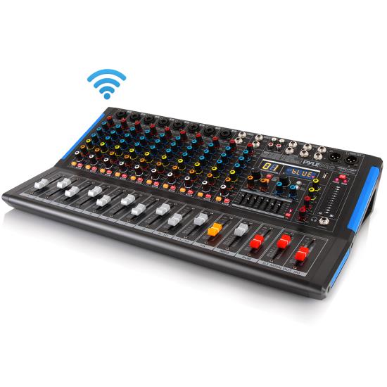 Pyle - PMXU128BT ,  , 12-Ch. Bluetooth Studio Mixer - DJ Controller Audio Mixing Console System