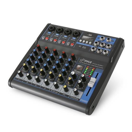 Pyle - PMXU63BT , Sound and Recording , Mixers - DJ Controllers , 6-Ch. Bluetooth Studio Mixer - DJ Controller Audio Mixing Console System