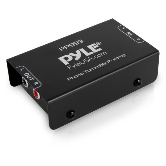 Pyle - PP999UK , Sound and Recording , Audio Processors - Sound Reinforcement , Compact Phono Turntable Preamp - Ultra-Low Noise Audio Pre-Amplifier with 12-Volt Power Adaptor