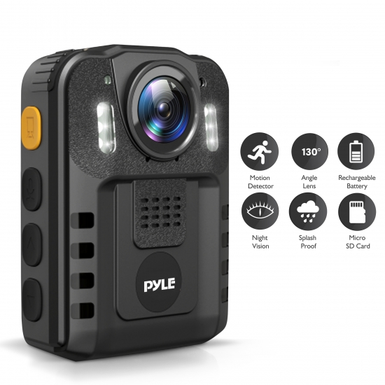 Pyle - PPBCM9 , Home and Office , Cameras - Videocameras , Gadgets and Handheld , Cameras - Videocameras , Compact & Portable HD Body Camera, Wireless Person Worn Camera (Audio & Video Recording) Night Vision, Built-in Rechargeable Battery, 16GB Memory