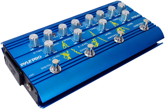 Pyle - PPDLA1 , Musical Instruments , Instrument Accessories , Super Guitar Multi-Effect Pedal With Overdrive, Distortion, Chorus, And Digital Delay 