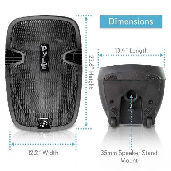 Pyle PPHP1299WU Portable Hi-Power Bluetooth PA Loudspeaker, 12-Inch main image 0